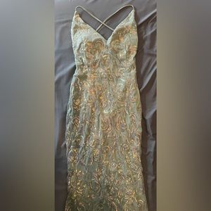 Long sequin prom dress